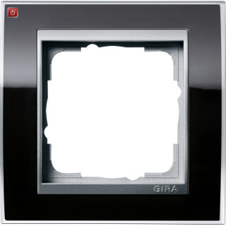 GIR211736 / Abdeckrahmen 1f Zwischenr. F Alu Gira Event Klar Schwarz / EAN 4010337068853