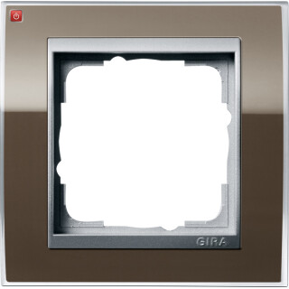 GIR211766 / Abdeckrahmen 1f Zwischenr. F Alu Gira Event Klar Braun / EAN 4010337069393