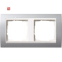 GIR212326 / Abdeckrahmen 2f Zwischenr. RW Gira Event F Alu / EAN 4010337074328