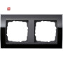 GIR212738 / Abdeckrahmen 2f Zwischenr. AN Gira Event Klar Schwarz / EAN 4010337068914