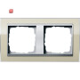 GIR212776 / Abdeckrahmen 2f Zwischenr. F Alu Gira Event Klar Sand / EAN 4010337069607