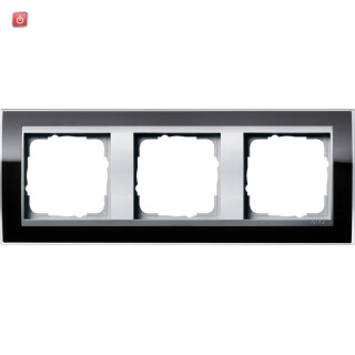 GIR213736 / Abdeckrahmen 3f Zwischenr. F Alu Gira Event Klar Schwarz / EAN 4010337068877