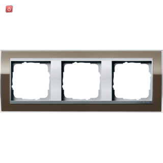 GIR213766 / Abdeckrahmen 3f Zwischenr. F Alu Gira Event Klar Braun / EAN 4010337069416
