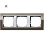 GIR213766 / Abdeckrahmen 3f Zwischenr. F Alu Gira Event Klar Braun / EAN 4010337069416