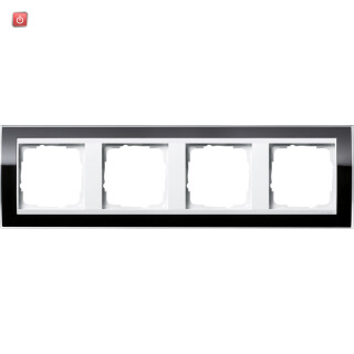 GIR214733 / Abdeckrahmen 4f Zwischenr. RW Gira Event Klar Schwarz / EAN 4010337068839