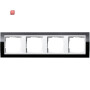 GIR214733 / Abdeckrahmen 4f Zwischenr. RW Gira Event Klar Schwarz / EAN 4010337068839