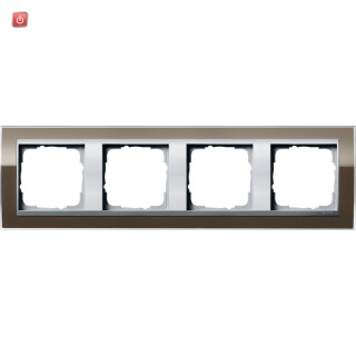 GIR214766 / Abdeckrahmen 4f Zwischenr. F Alu Gira Event Klar Braun / EAN 4010337069423
