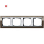 GIR214766 / Abdeckrahmen 4f Zwischenr. F Alu Gira Event Klar Braun / EAN 4010337069423
