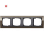 GIR214768 / Abdeckrahmen 4f Zwischenr. AN Gira Event Klar Braun / EAN 4010337069478