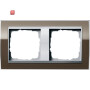 GIR212766 / Abdeckrahmen 2f Zwischenr. F Alu Gira Event Klar Braun / EAN 4010337069409