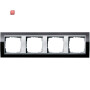 GIR214736 / Abdeckrahmen 4f Zwischenr. F Alu Gira Event Klar Schwarz / EAN 4010337068884