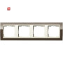GIR214761 / Abdeckrahmen 4f Zwischenr. CW Gira Event Klar Braun / EAN 4010337069324