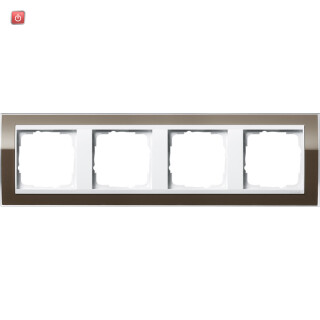GIR214763 / Abdeckrahmen 4f Zwischenr. RW Gira Event Klar Braun / EAN 4010337069386