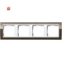 GIR214763 / Abdeckrahmen 4f Zwischenr. RW Gira Event Klar Braun / EAN 4010337069386
