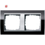GIR212736 / Abdeckrahmen 2f Zwischenr. F Alu Gira Event Klar Schwarz / EAN 4010337068860