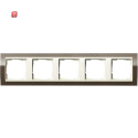GIR215761 / Abdeckrahmen 5f Zwischenr. CW Gira Event Klar...