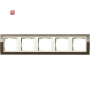 GIR215761 / Abdeckrahmen 5f Zwischenr. CW Gira Event Klar Braun / EAN 4010337069331