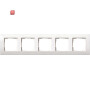 GIR215803 / Abdeckrahmen 5f Zwischenr. RW Gira Event Reinweiß / EAN 4010337070047