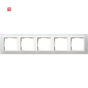 GIR215334 / Abdeckrahmen 5f Zwischenr. RW Gira Event Opak...