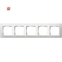 GIR215334 / Abdeckrahmen 5f Zwischenr. RW Gira Event Opak Weiß / EAN 4010337074410