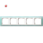 GIR215395 / Abdeckrahmen 5f Zwischenr. RW Gira Event Opak Mint / EAN 4010337074489