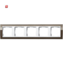 GIR215763 / Abdeckrahmen 5f Zwischenr. RW Gira Event Klar...