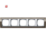GIR215766 / Abdeckrahmen 5f Zwischenr. F Alu Gira Event Klar Braun / EAN 4010337069430