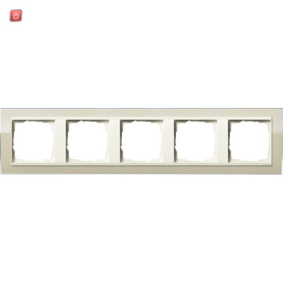 GIR215771 / Abdeckrahmen 5f Zwischenr. CW Gira Event Klar Sand / EAN 4010337069522