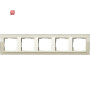 GIR215771 / Abdeckrahmen 5f Zwischenr. CW Gira Event Klar Sand / EAN 4010337069522