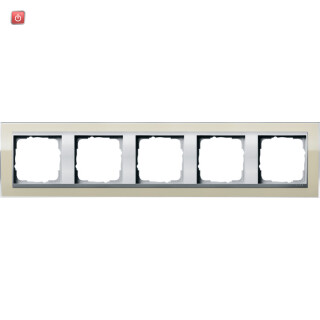 GIR215776 / Abdeckrahmen 5f Zwischenr. F Alu Gira Event Klar Sand / EAN 4010337069638