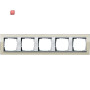 GIR215776 / Abdeckrahmen 5f Zwischenr. F Alu Gira Event Klar Sand / EAN 4010337069638
