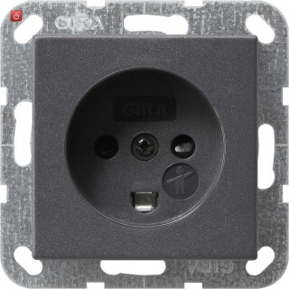 GIR42228 / Steckd. Dänisch SH System 55 Anthrazit / EAN 4010337422280