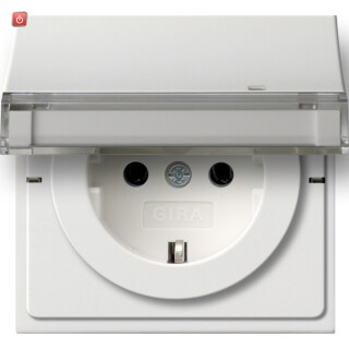 GIR439112 / SCHUKO-Steckdose 16 A 250 V~ mit Klappdeckel, Beschriftungsfeld, integ / EAN 4010337045762