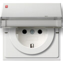 GIR439112 / SCHUKO-Steckdose 16 A 250 V~ mit Klappdeckel,...