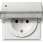 GIR439112 / SCHUKO-Steckdose 16 A 250 V~ mit Klappdeckel, Beschriftungsfeld, integ / EAN 4010337045762