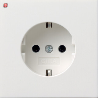 GIR466112 / SCHUKO o.Kr. Flächenschalter Reinweiß / EAN 4010337046035