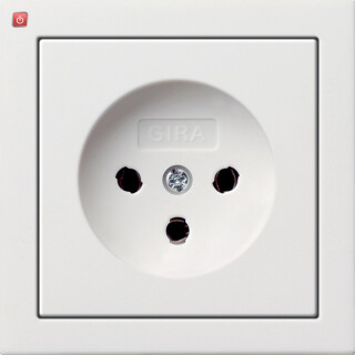 GIR479112 / HNA-Steckd. 10 A Flächenschalter Reinweiß / EAN 4010337046103