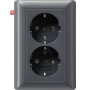 GIR78328 / SCHUKO 2f SH + Vollpl. System 55 Anthrazit / EAN 4010337783282