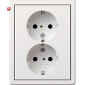 GIR780112 / SCHUKO 2f + Rahmen Flächenschalter...