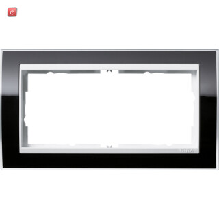 GIR1002733 / Abdeckrahmen 2f o.M. Zwischenr. RW Gira Event Klar Schwarz / EAN 4010337070214