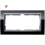 GIR1002736 / Abdeckrahmen 2f o.M. Zwischenr. F Alu Gira Event Klar Schwarz / EAN 4010337070221