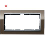 GIR1002766 / Abdeckrahmen 2f o.M. Zwischenr. F Alu Gira Event Klar Braun / EAN 4010337070337