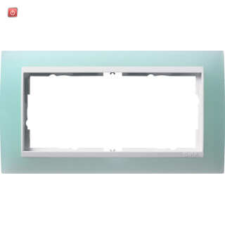 GIR1002395 / Abdeckrahmen 2f o.M. Zwischenr. RW Gira Event Opak Mint / EAN 4010337074496