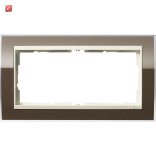 GIR1002761 / Abdeckrahmen 2f o.M. Zwischenr. CW Gira Event Klar Braun / EAN 4010337070641