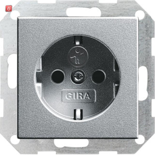 GIR275526 / Steckdose, Alu, Unterputz UP, 1 Fach, IP20 / EAN 4010337057635