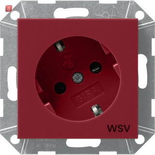 GIR275802 / Steckdose, rot, Unterputz UP, 1 Fach, IP20 / EAN 4010337059271