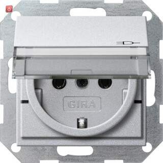 GIR276226 / Steckdose, Alu, Unterputz UP, 1 Fach, IP20 / EAN 4010337059523