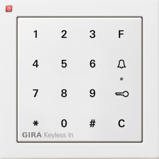 GIR2605112 / Gira Keyless In Codetastatur Flächenschalter Reinweiß / EAN 4010337074021