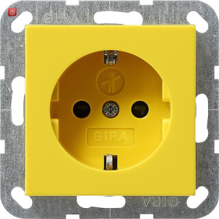 GIR275902 / Steckdose, gelb, Unterputz UP, 1 Fach, IP20 / EAN 4010337059288