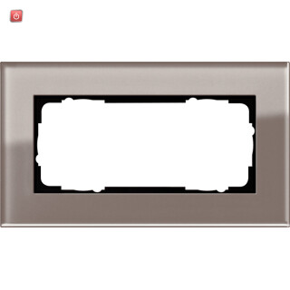 GIR1002122 / Abdeckrahmen 2f o.M. Gira Esprit G Umbra / EAN 4010337076384